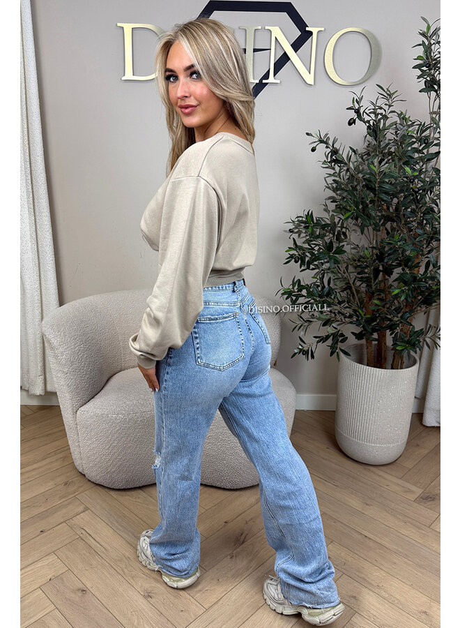 BEIGE - 'SNATCHED SWEATER' - PREMIUM QUALITY REDEFINED SNATCHED SWEATER TOP