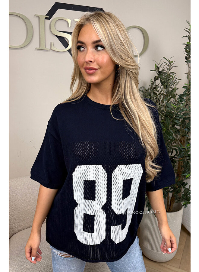 NAVY BLUE - 'REDEFINED KNIT JERSEY' - INSPIRED OVERSIZED KNIT JERSEY
