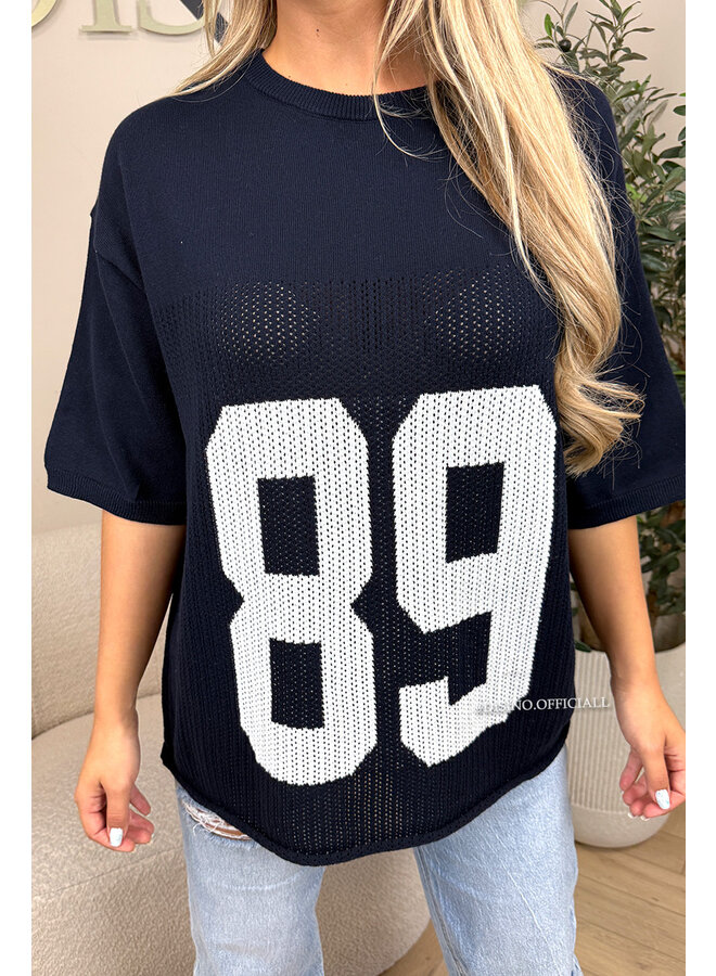 NAVY BLUE - 'REDEFINED KNIT JERSEY' - INSPIRED OVERSIZED KNIT JERSEY