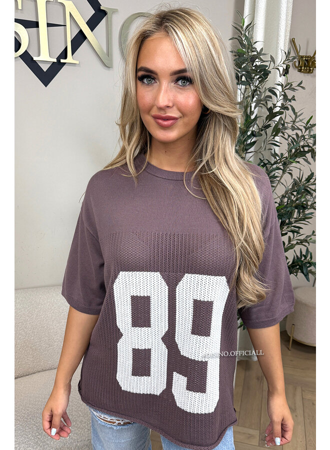 TAUPE - 'REDEFINED KNIT JERSEY' - INSPIRED OVERSIZED KNIT JERSEY