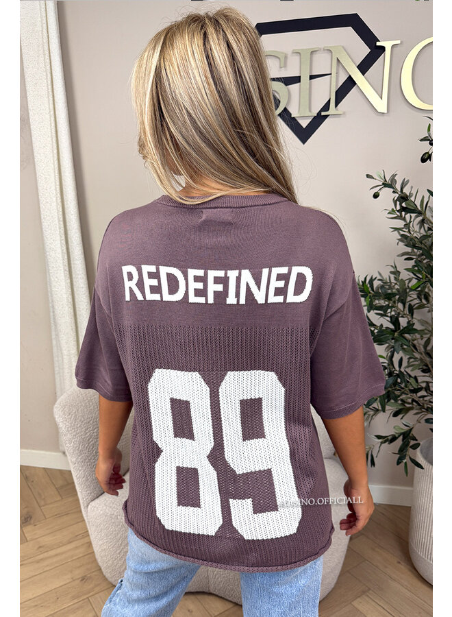 TAUPE - 'REDEFINED KNIT JERSEY' - INSPIRED OVERSIZED KNIT JERSEY