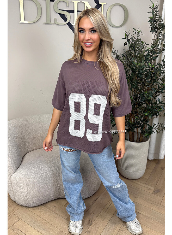 TAUPE - 'REDEFINED KNIT JERSEY' - INSPIRED OVERSIZED KNIT JERSEY