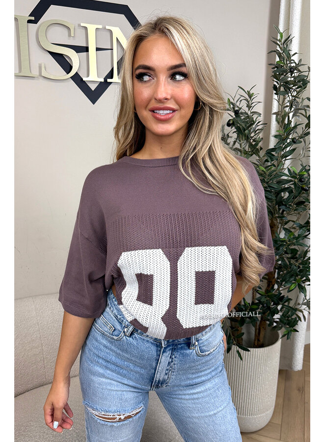 TAUPE - 'REDEFINED KNIT JERSEY' - INSPIRED OVERSIZED KNIT JERSEY