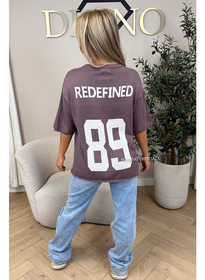 TAUPE - 'REDEFINED KNIT JERSEY' - INSPIRED OVERSIZED KNIT JERSEY