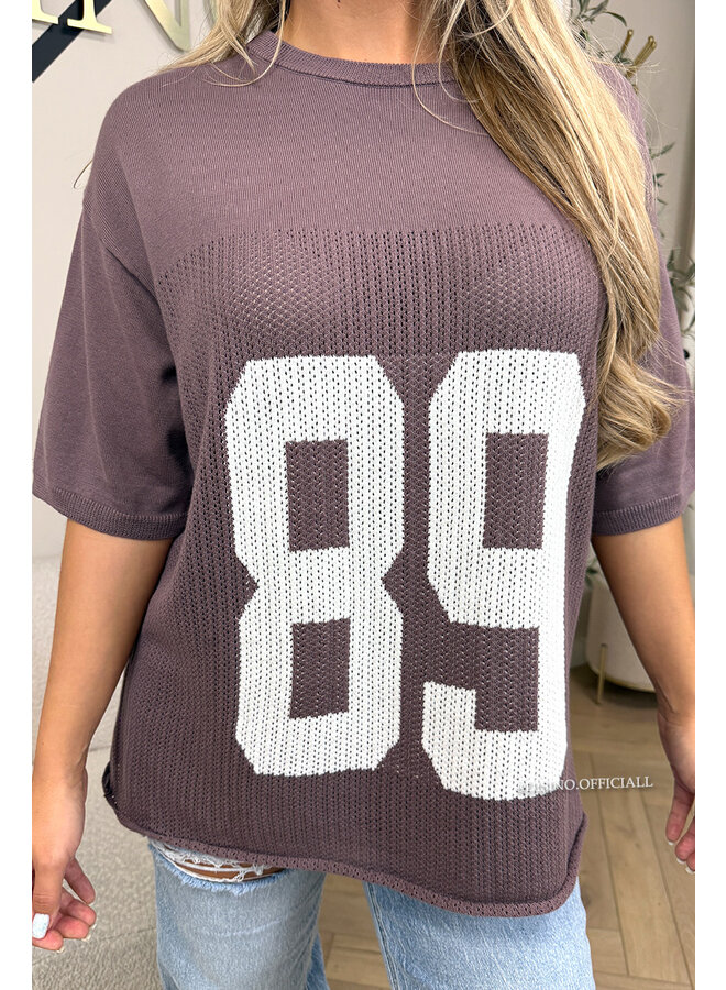 TAUPE - 'REDEFINED KNIT JERSEY' - INSPIRED OVERSIZED KNIT JERSEY