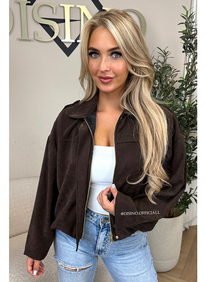 ASHBROWN - 'ROSIE V2 JACKET' - SUEDE BOMBER JACKET