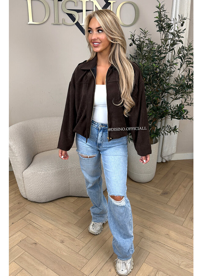 ASHBROWN - 'ROSIE V2 JACKET' - SUEDE BOMBER JACKET