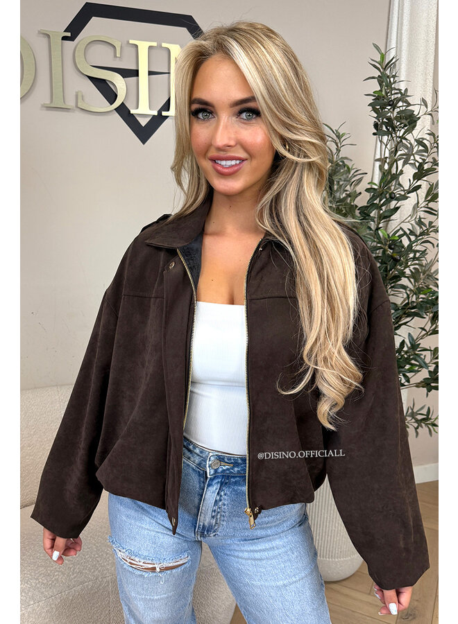 ASHBROWN - 'ROSIE V2 JACKET' - SUEDE BOMBER JACKET