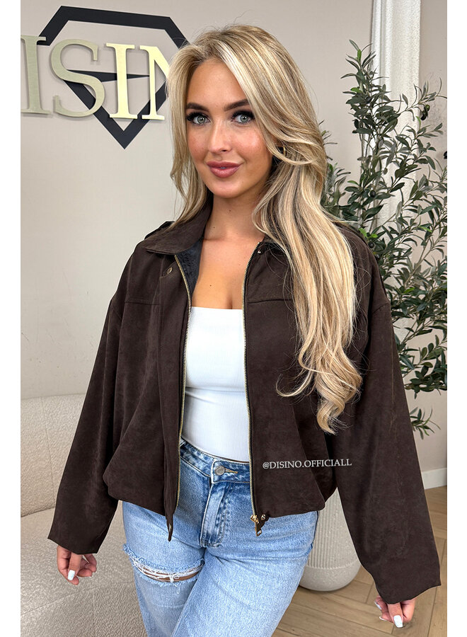 ASHBROWN - 'ROSIE V2 JACKET' - SUEDE BOMBER JACKET