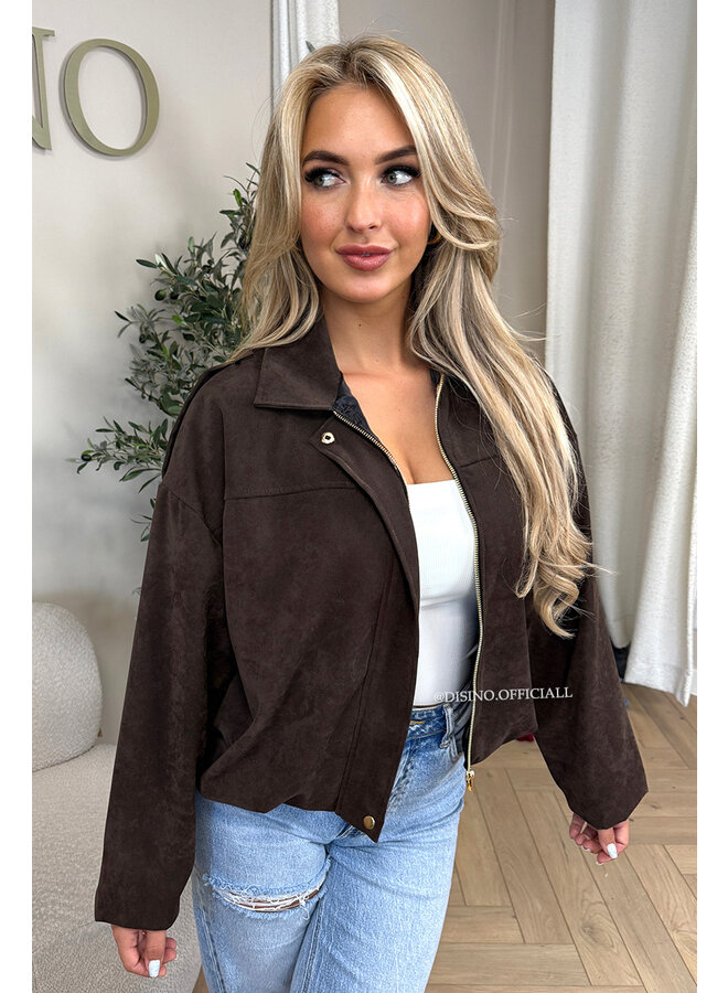 ASHBROWN - 'ROSIE V2 JACKET' - SUEDE BOMBER JACKET