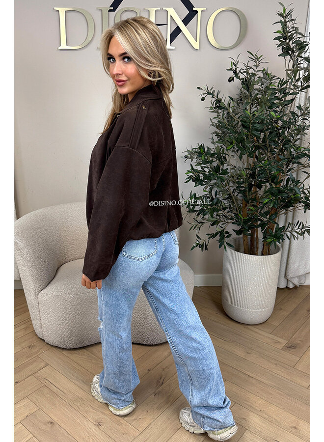 ASHBROWN - 'ROSIE V2 JACKET' - SUEDE BOMBER JACKET