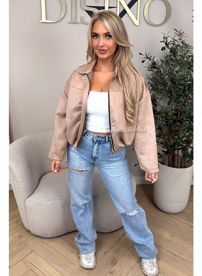 NUDE - 'ROSIE V2 JACKET' - SUEDE BOMBER JACKET