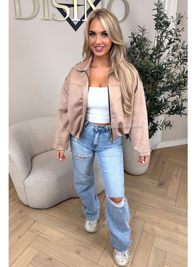 NUDE - 'ROSIE V2 JACKET' - SUEDE BOMBER JACKET