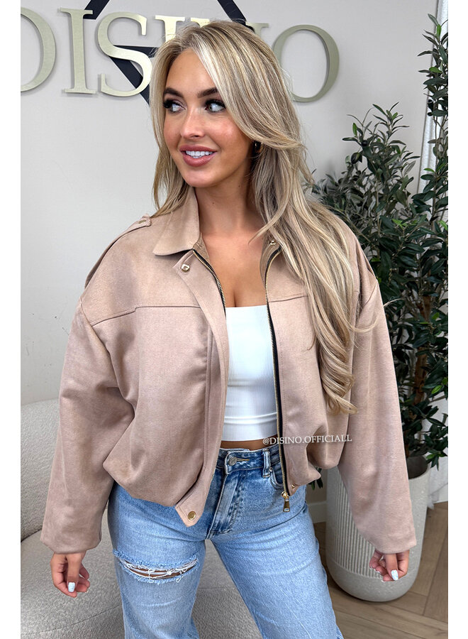 NUDE - 'ROSIE V2 JACKET' - SUEDE BOMBER JACKET
