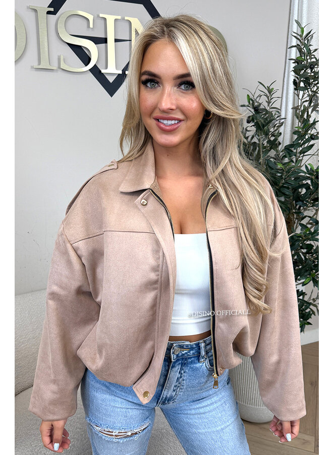 NUDE - 'ROSIE V2 JACKET' - SUEDE BOMBER JACKET