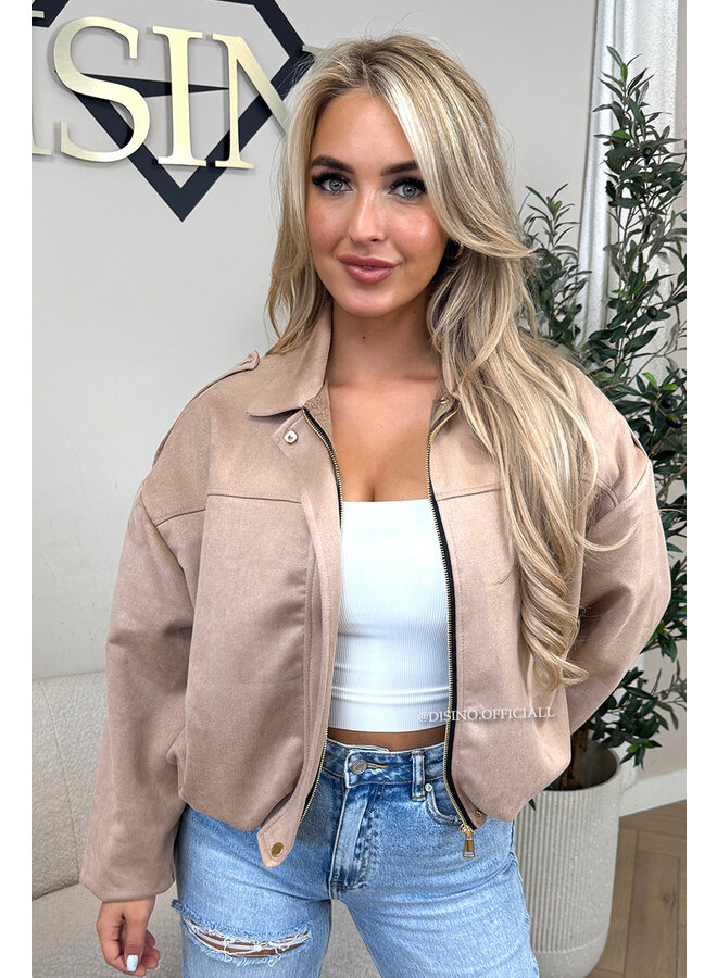 NUDE - 'ROSIE V2 JACKET' - SUEDE BOMBER JACKET