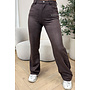 CHOCO - 'MONROE JEANS' - SUEDE STRETCH STRAIGHT LEG PANTS