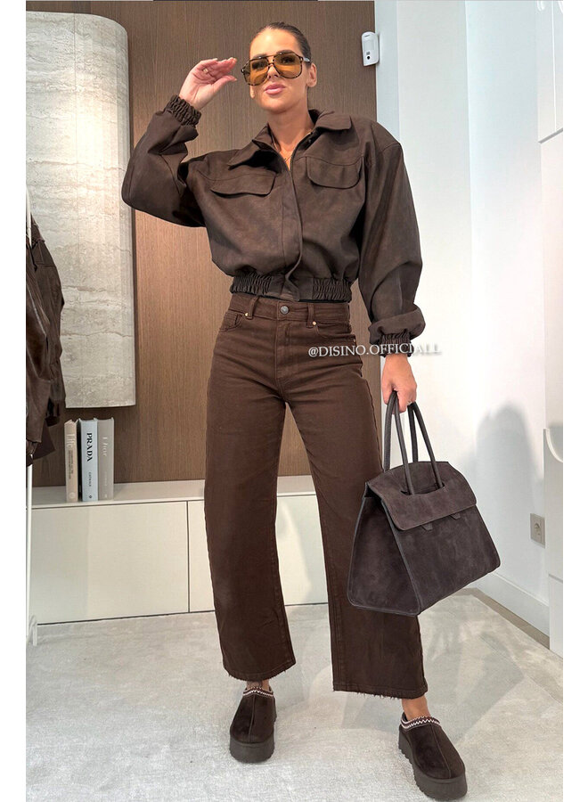 CHOCO - 'MOM FIT BALLOON JEANS' - STRETCH VIRAL BALLOON LEG JEANS