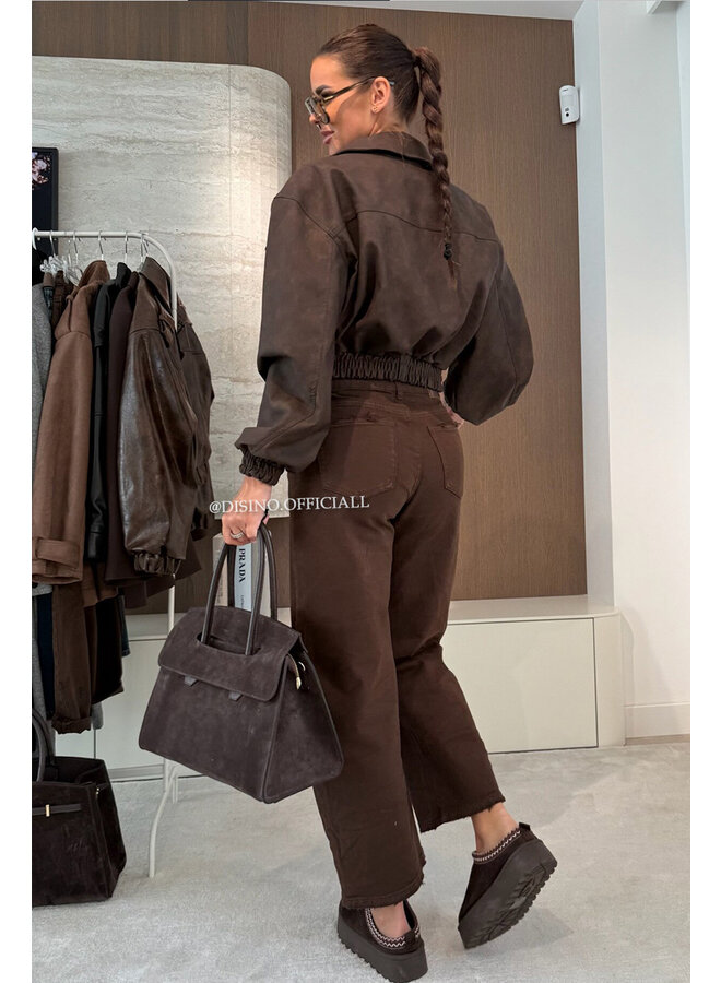 CHOCO - 'MOM FIT BALLOON JEANS' - STRETCH VIRAL BALLOON LEG JEANS