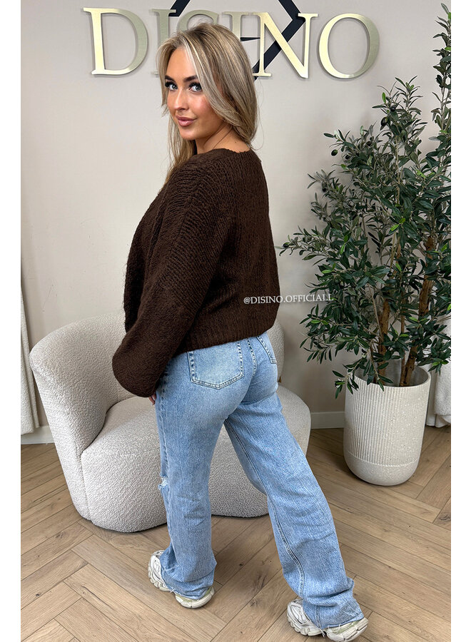 CHOCO - 'LIMA SET' - COZY KNITTED TOP + BALLOON VEST