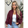 BORDEAUX - 'DANI BOMBER' - OVERSIZED PUFFER BOMBER JACKET