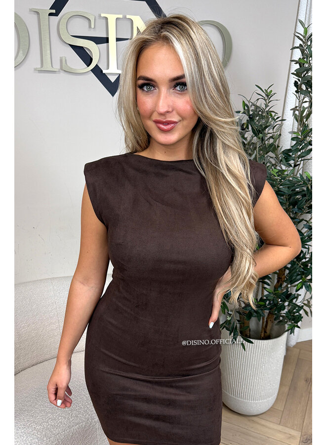 CHOCO - 'CHIARA DRESS' - SUEDE STRETCH DRESS