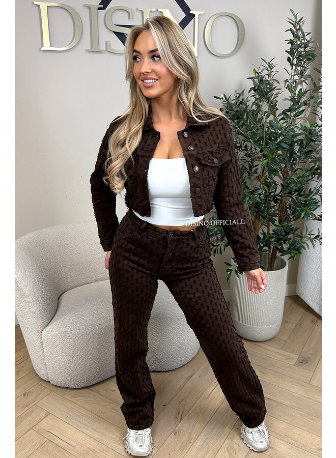 CHOCO - 'WHITNEY JEANS' - SUPER STRETCH INSPIRED RELIEF WIDE LEG JEANS