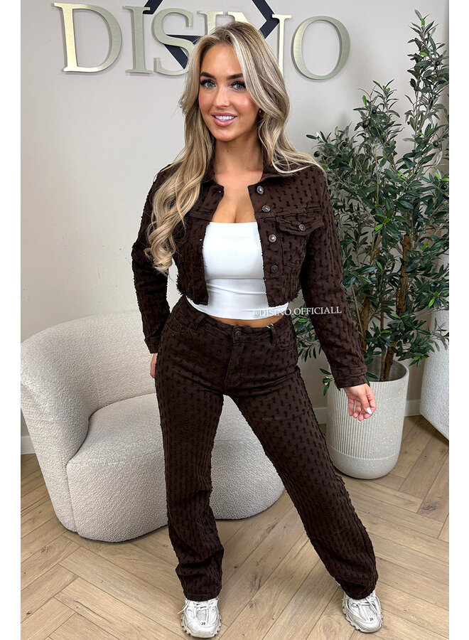 CHOCO - 'WHITNEY JEANS' - SUPER STRETCH INSPIRED RELIEF WIDE LEG JEANS