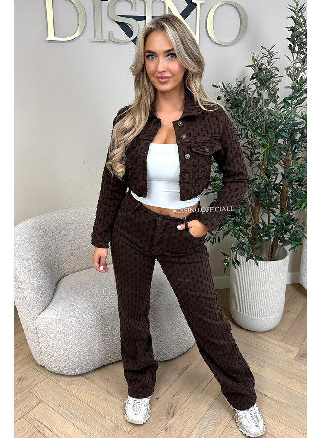 CHOCO - 'WHITNEY JEANS' - SUPER STRETCH INSPIRED RELIEF WIDE LEG JEANS