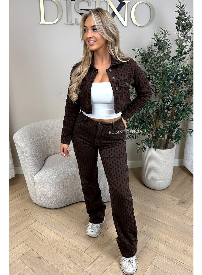 CHOCO - 'WHITNEY JEANS' - SUPER STRETCH INSPIRED RELIEF WIDE LEG JEANS