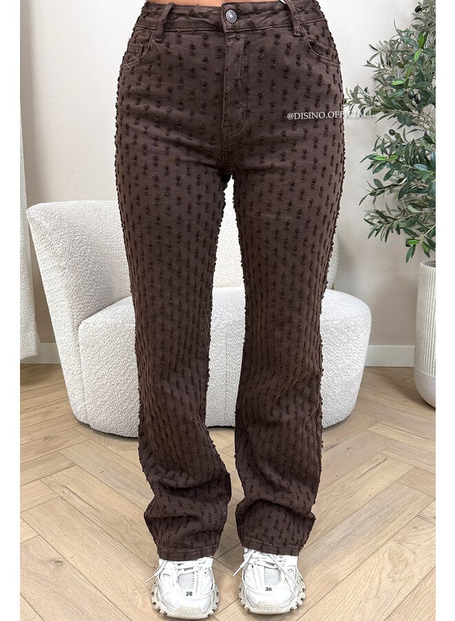 CHOCO - 'WHITNEY JEANS' - SUPER STRETCH INSPIRED RELIEF  WIDE  LEG JEANS