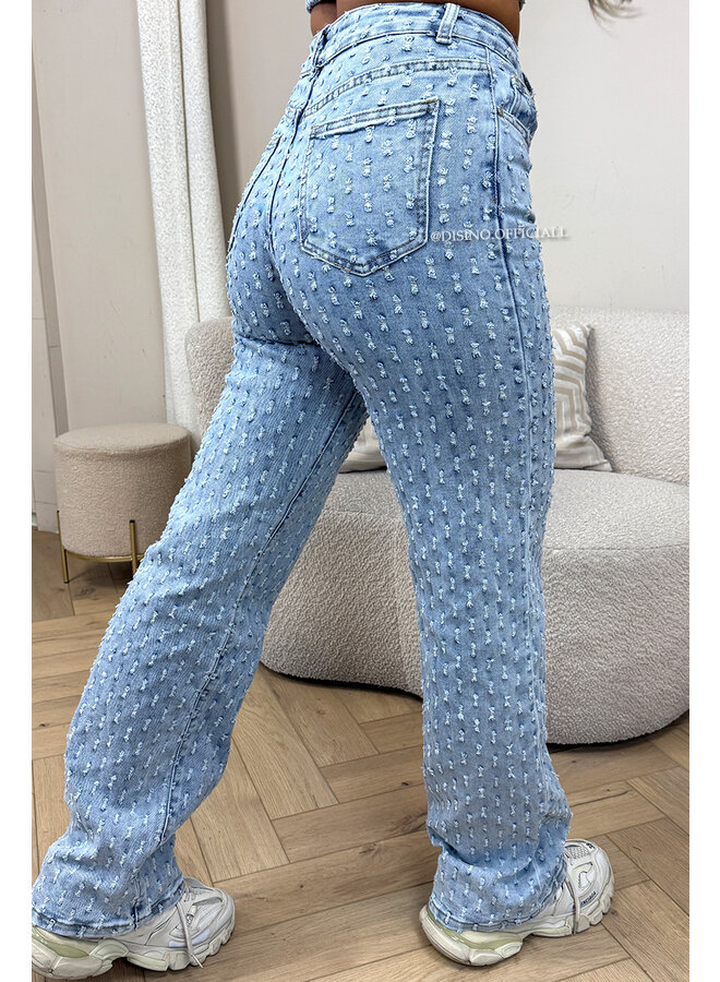 LIGHT BLUE - 'WHITNEY JEANS' - SUPER STRETCH INSPIRED RELIEF  STRAIGHT LEG JEANS