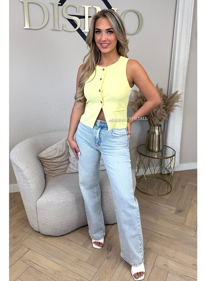 YELLOW - 'YARA TOP' - PREMIUM QUALITY GILET TOP