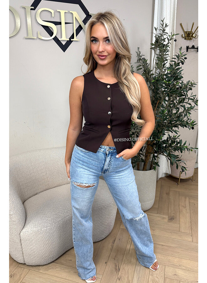 CHOCO - 'YARA TOP' - PREMIUM QUALITY GILET TOP