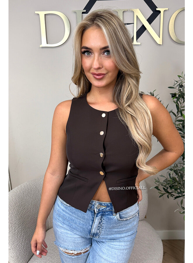 CHOCO - 'YARA TOP' - PREMIUM QUALITY GILET TOP