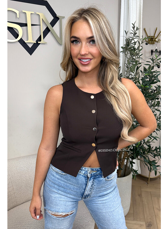 CHOCO - 'YARA TOP' - PREMIUM QUALITY GILET TOP