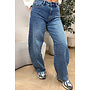 DARK BLUE - 'BALLOON JEANS' - STRETCH VIRAL BALLOON LEG JEANS