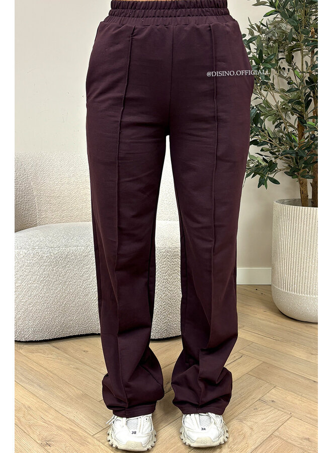 COFFEE - 'EVI COMFY PANTS' - PREMIUM QUALITY WIDE LEG JOGGER PANTS