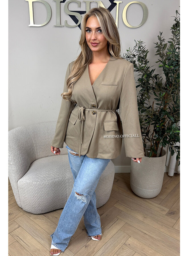 TAUPE - 'NEVA BLAZER' - PREMIUM QUALITY BLAZER