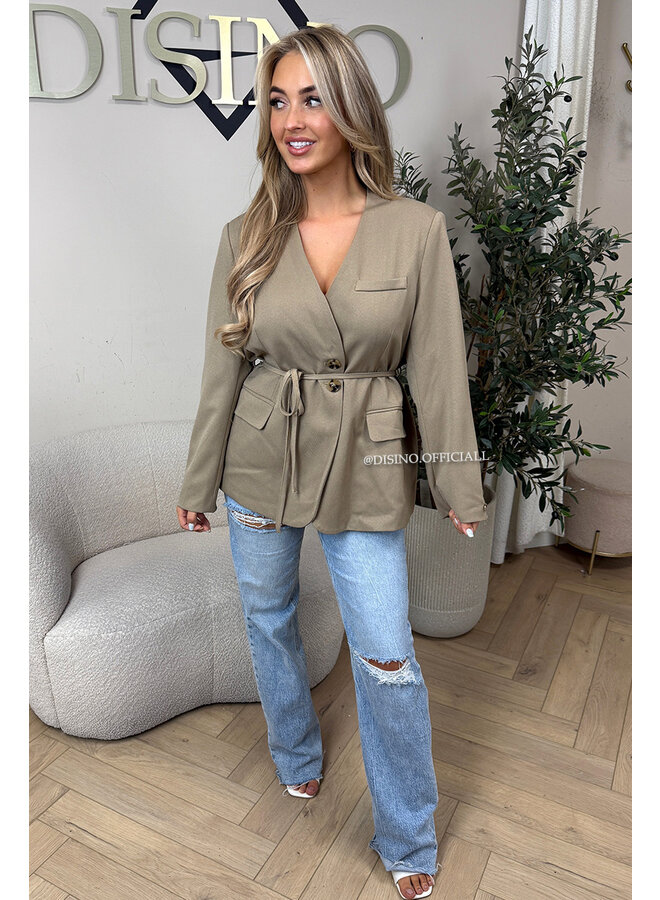 TAUPE - 'NEVA BLAZER' - PREMIUM QUALITY BLAZER