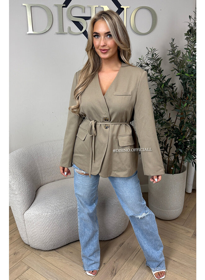 TAUPE - 'NEVA BLAZER' - PREMIUM QUALITY BLAZER