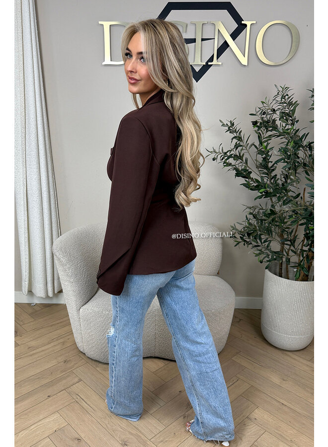 CHOCO - 'VIVIENNE BLAZER' - PREMIUM QUALITY ASYMMETRIC BLAZER