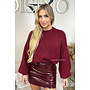 BORDEAUX - 'SOPHIA BALLOON SLEEVE' - OVERSIZED PREMIUM QUALITY BELL SLEEVE KNIT