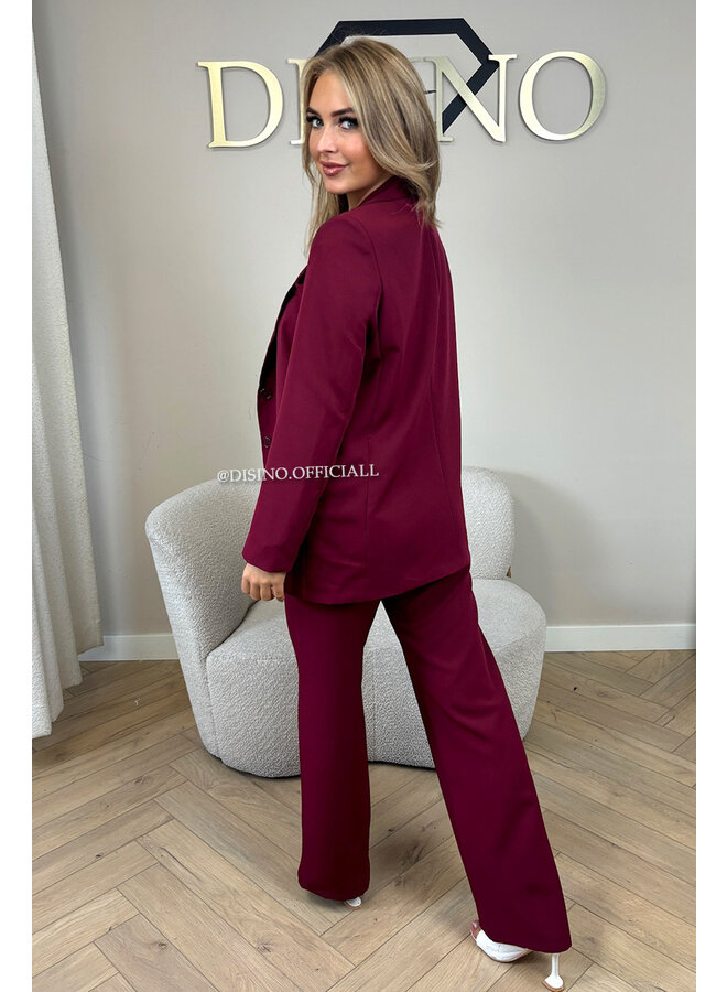 BORDEAUX - 'KIANA BLAZER' - PREMIUM QUALITY OVERSIZED BLAZER