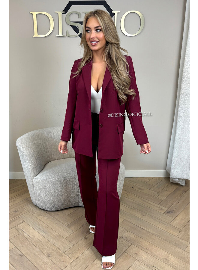 BORDEAUX - 'KIANA BLAZER' - PREMIUM QUALITY OVERSIZED BLAZER