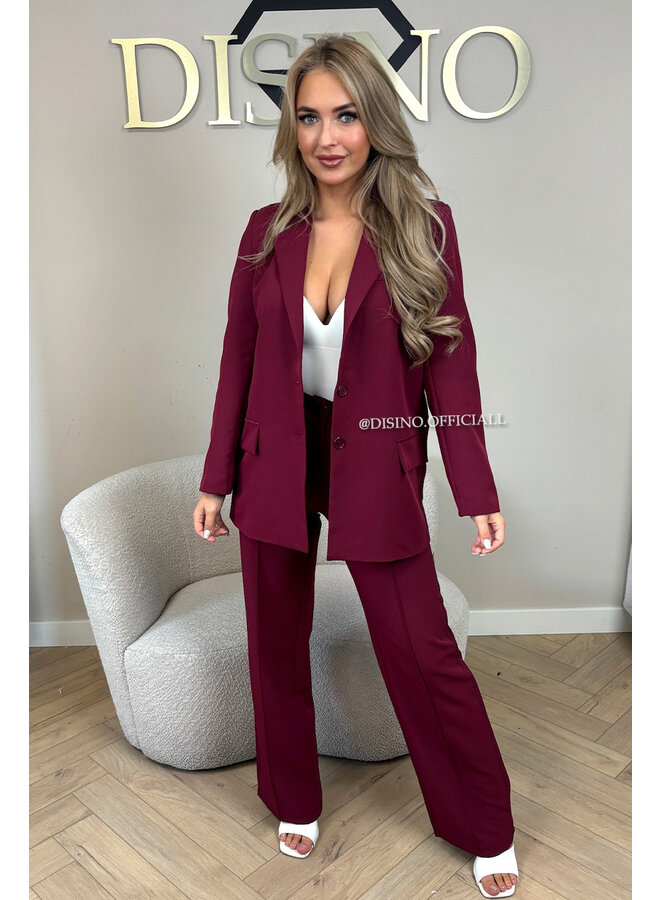 BORDEAUX - 'KIANA BLAZER' - PREMIUM QUALITY OVERSIZED BLAZER