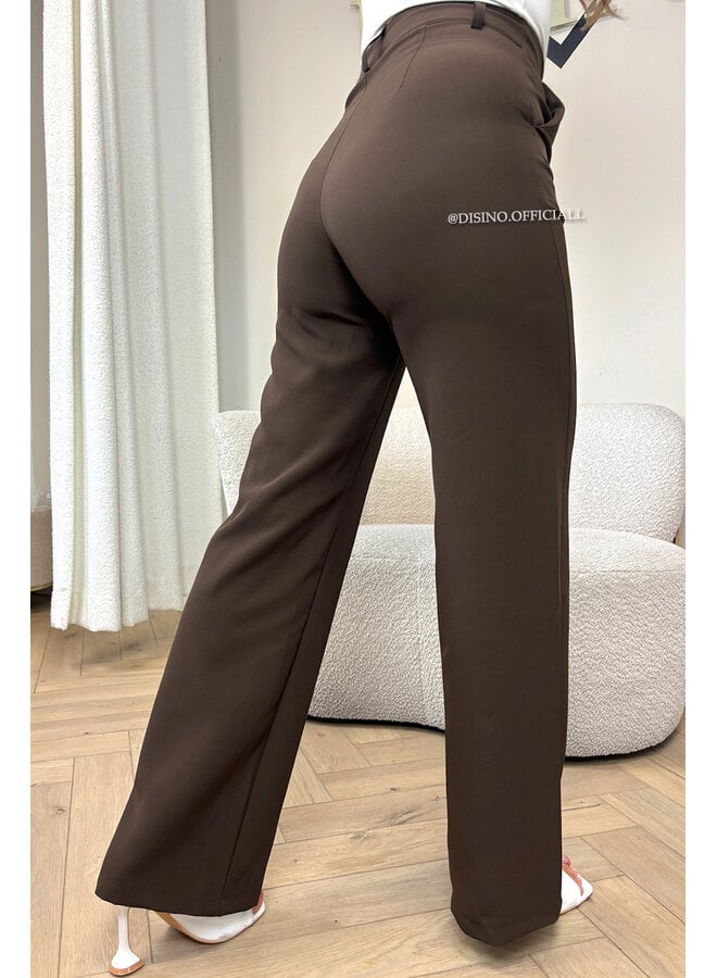 CHOCO - 'KIANA V2 PANTS' - PERFECT FIT HIGH WAIST STRAIGHT PANTALON