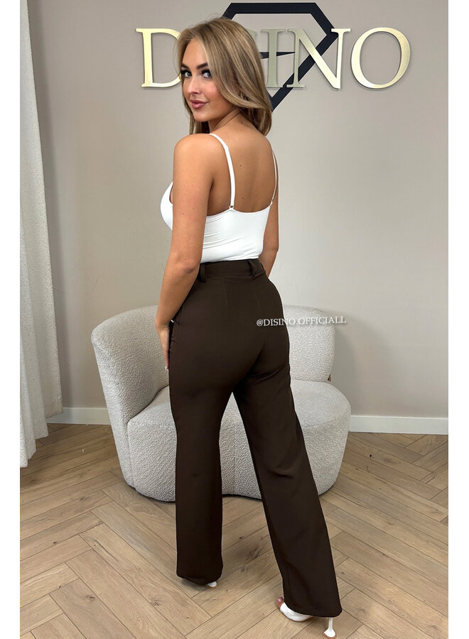 CHOCO - 'KIANA V2 PANTS' - PERFECT FIT HIGH WAIST STRAIGHT PANTALON