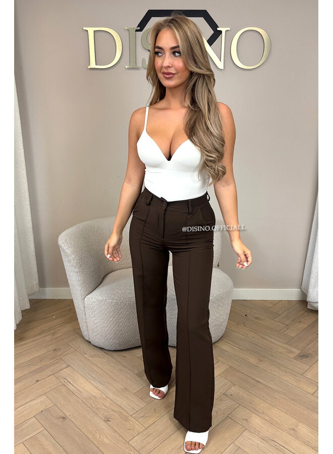 CHOCO - 'KIANA V2 PANTS' - PERFECT FIT HIGH WAIST STRAIGHT PANTALON
