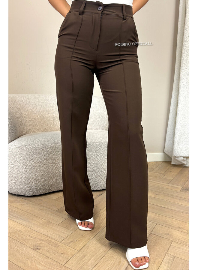 CHOCO - 'KIANA V2 PANTS' - PERFECT FIT HIGH WAIST STRAIGHT PANTALON